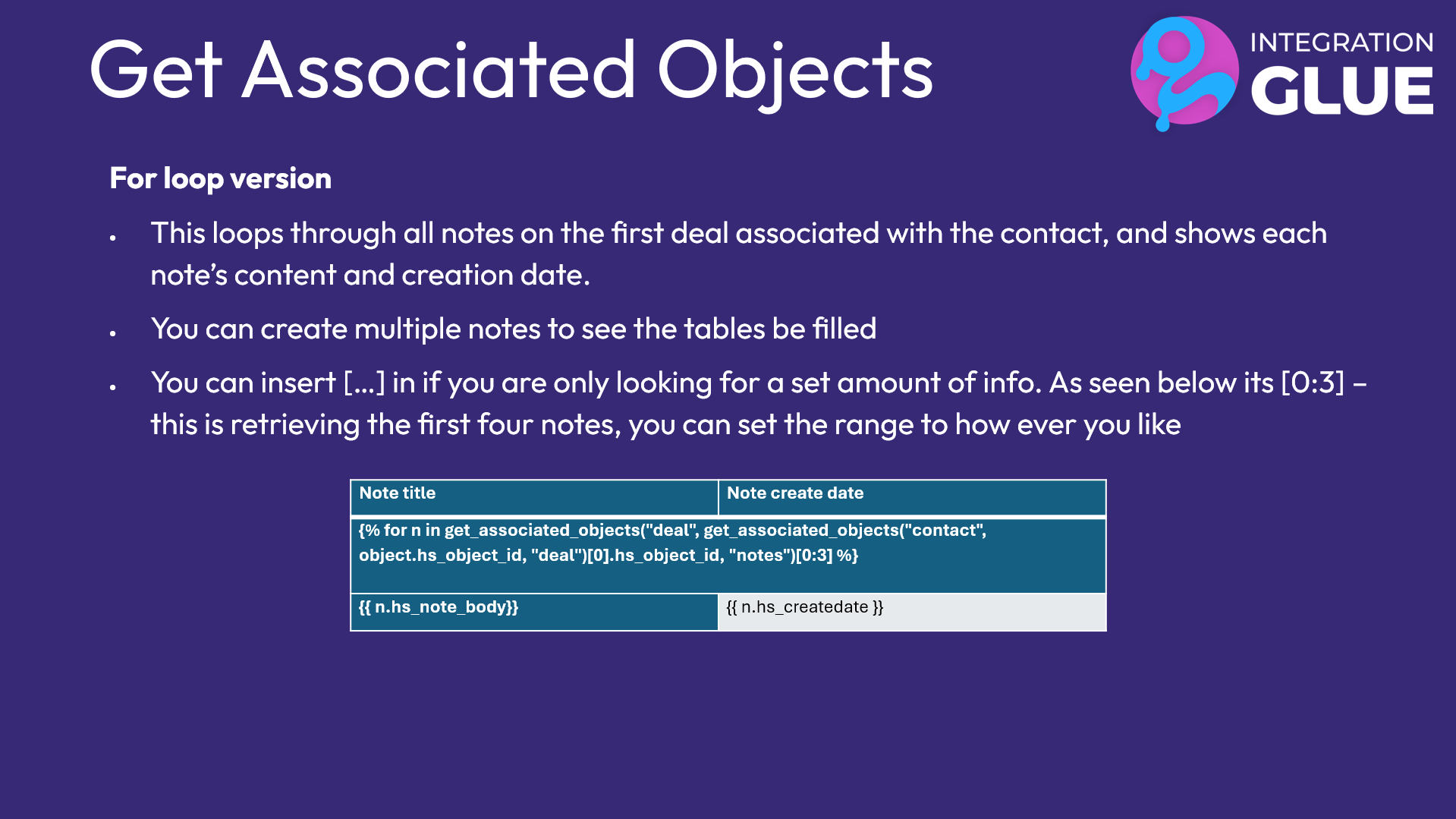 Associate Com Name DocMergy: PowerPoint Get Associated Objects (Contact and Deal slides)